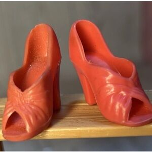 1978 WONDER WOMAN mego doll DIANA PRINCE Salmon Pink SHOES